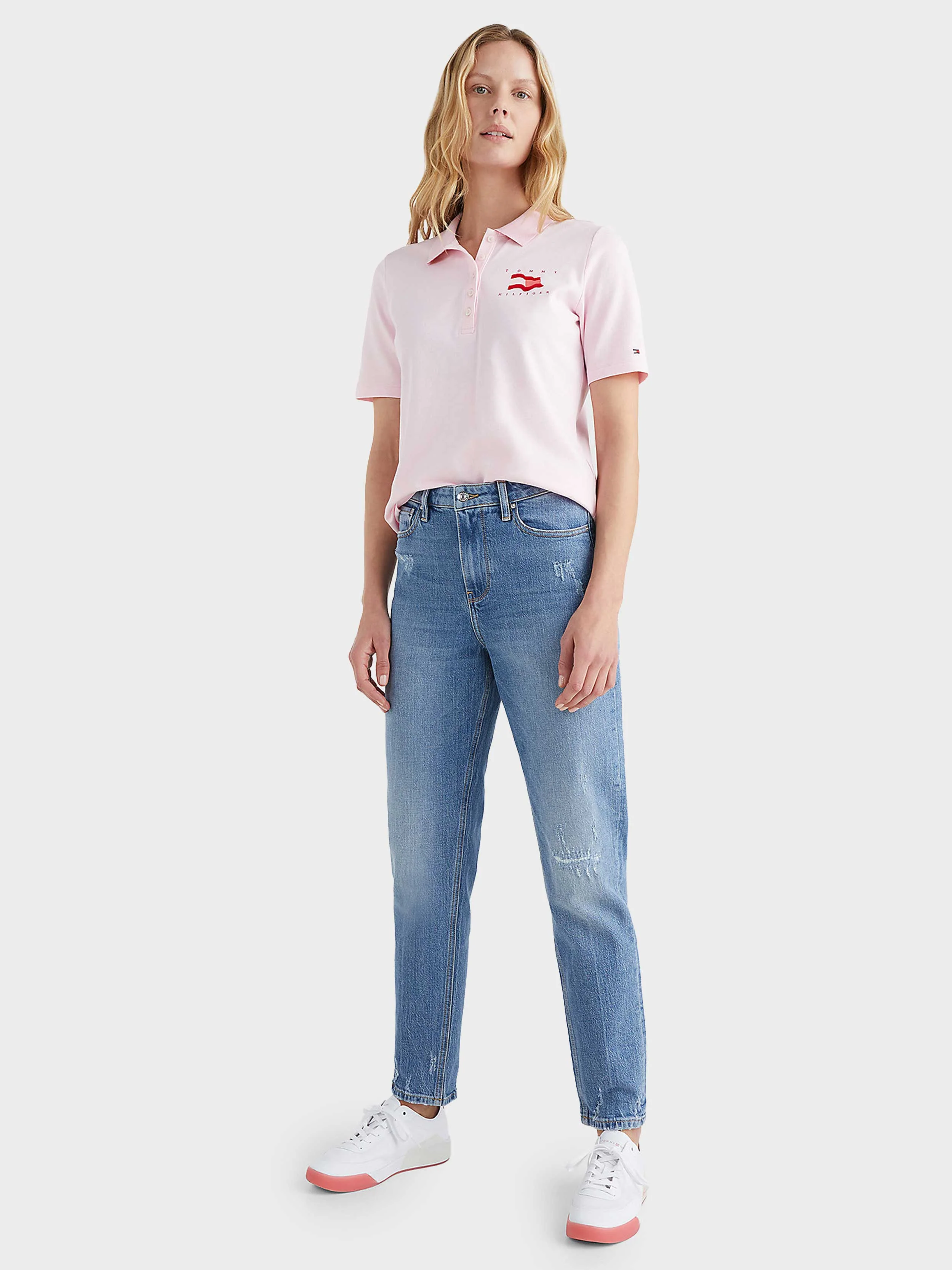 Tommy Hilfiger - Women's Flock Flag Polo Shirt Regular Fit - Image 7