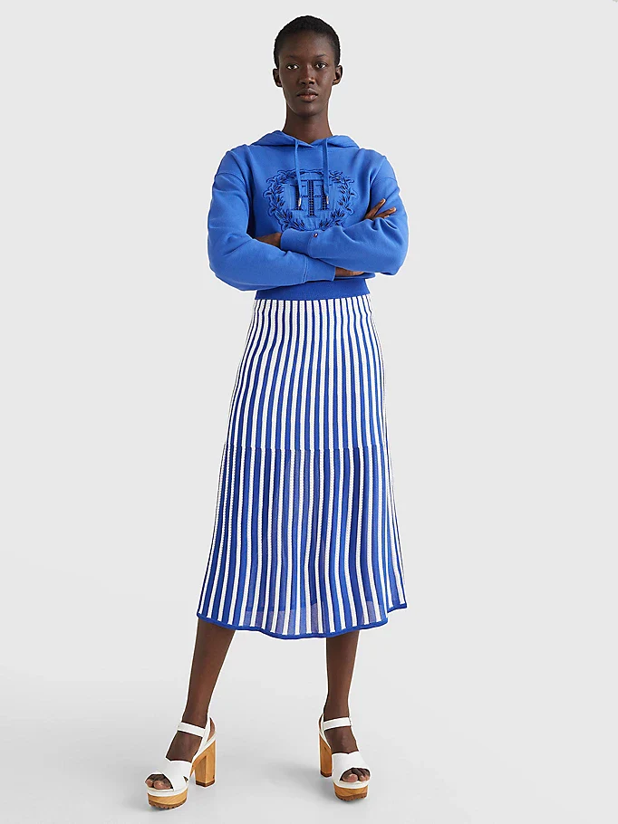 Tommy Hilfiger - Women's Stripe Flare Midi Skirt - Image 2