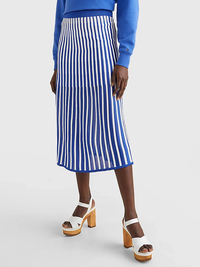 Tommy Hilfiger - Women's Stripe Flare Midi Skirt - Image 5
