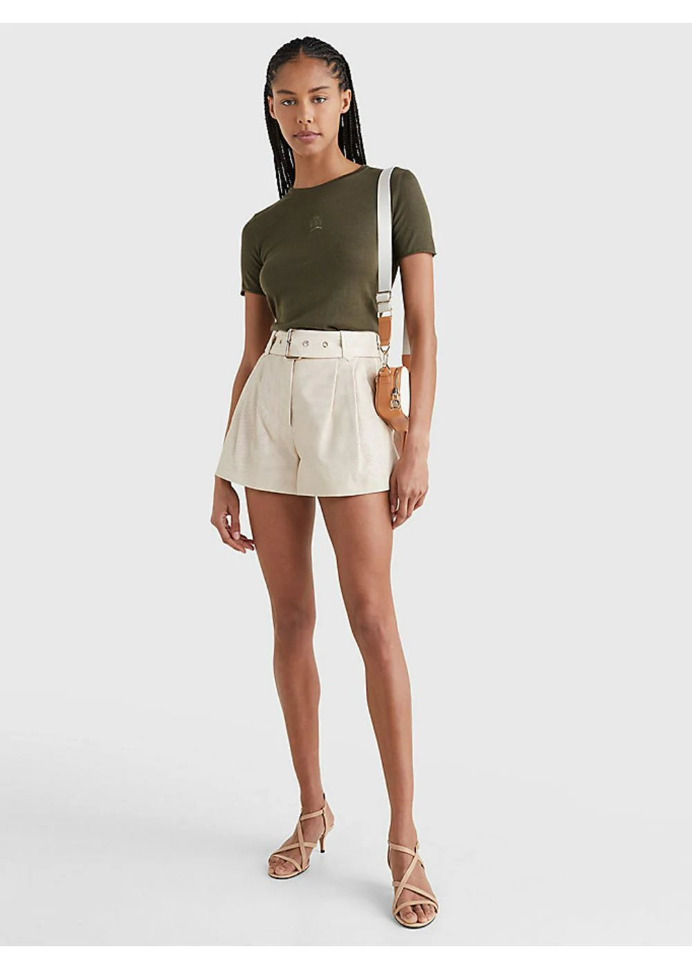 Tommy hilfiger - crest embroidery wool silk regular fit t-shirt - women - Image 6