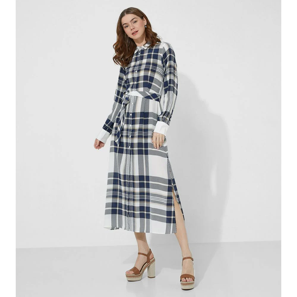 Tommy Hilfiger - Icons Silk Plaid Shirt Dress - Image 2