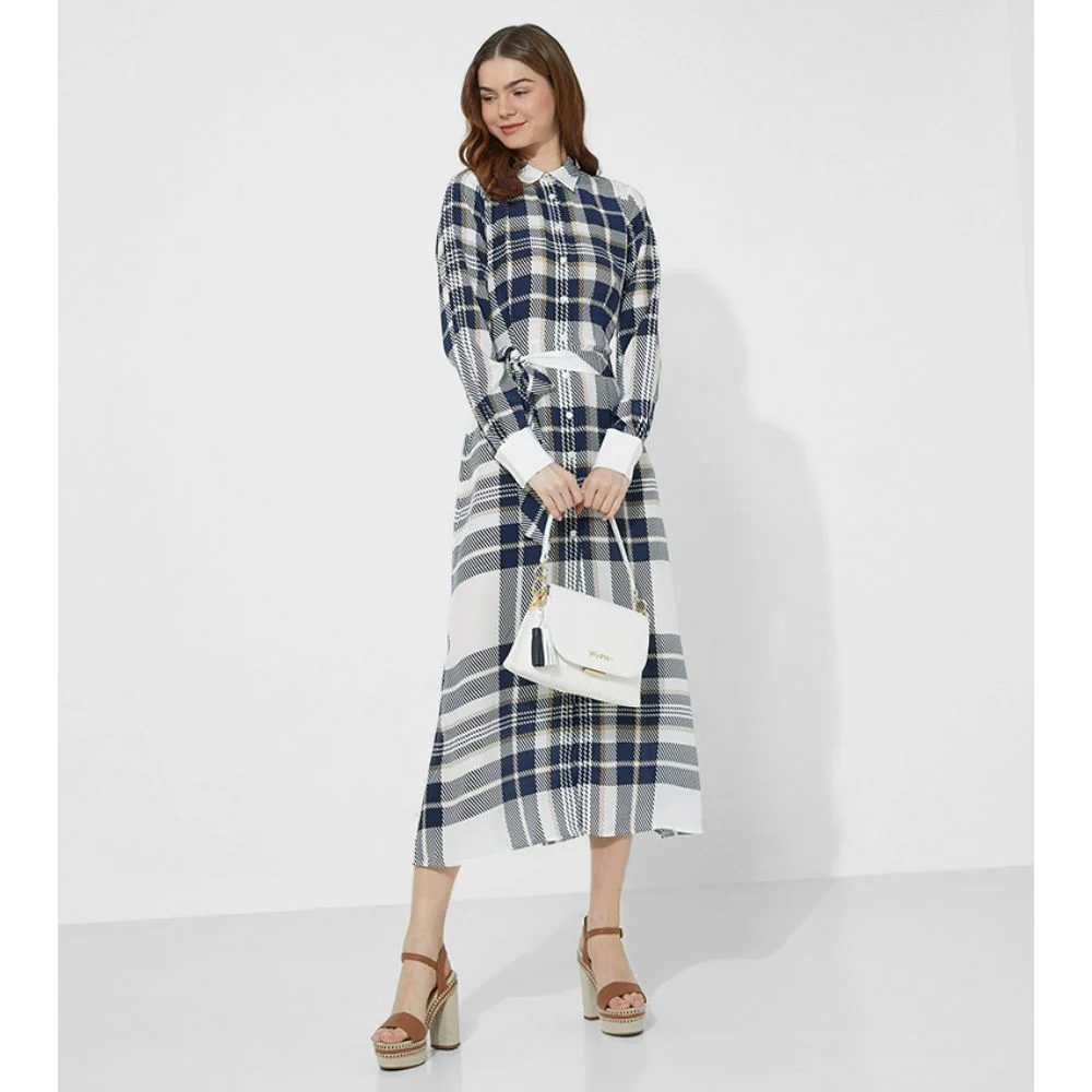 Tommy Hilfiger - Icons Silk Plaid Shirt Dress - Image 8