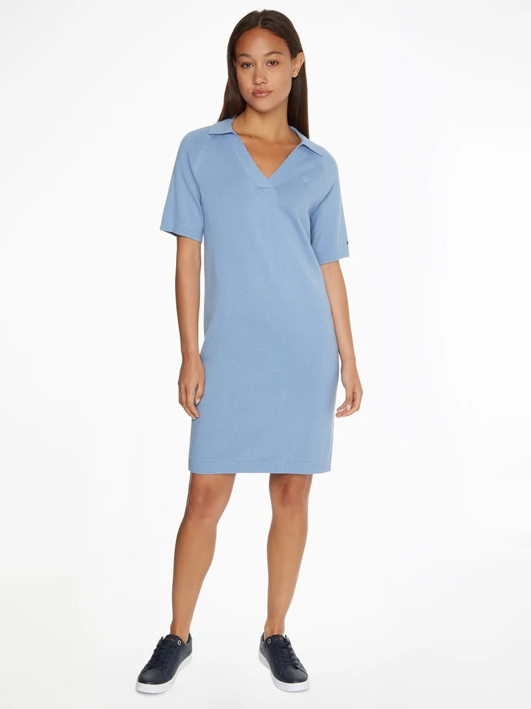 Tommy Hilfiger - Organic Cotton Polo Neck Dress Regular Fit - Image 2