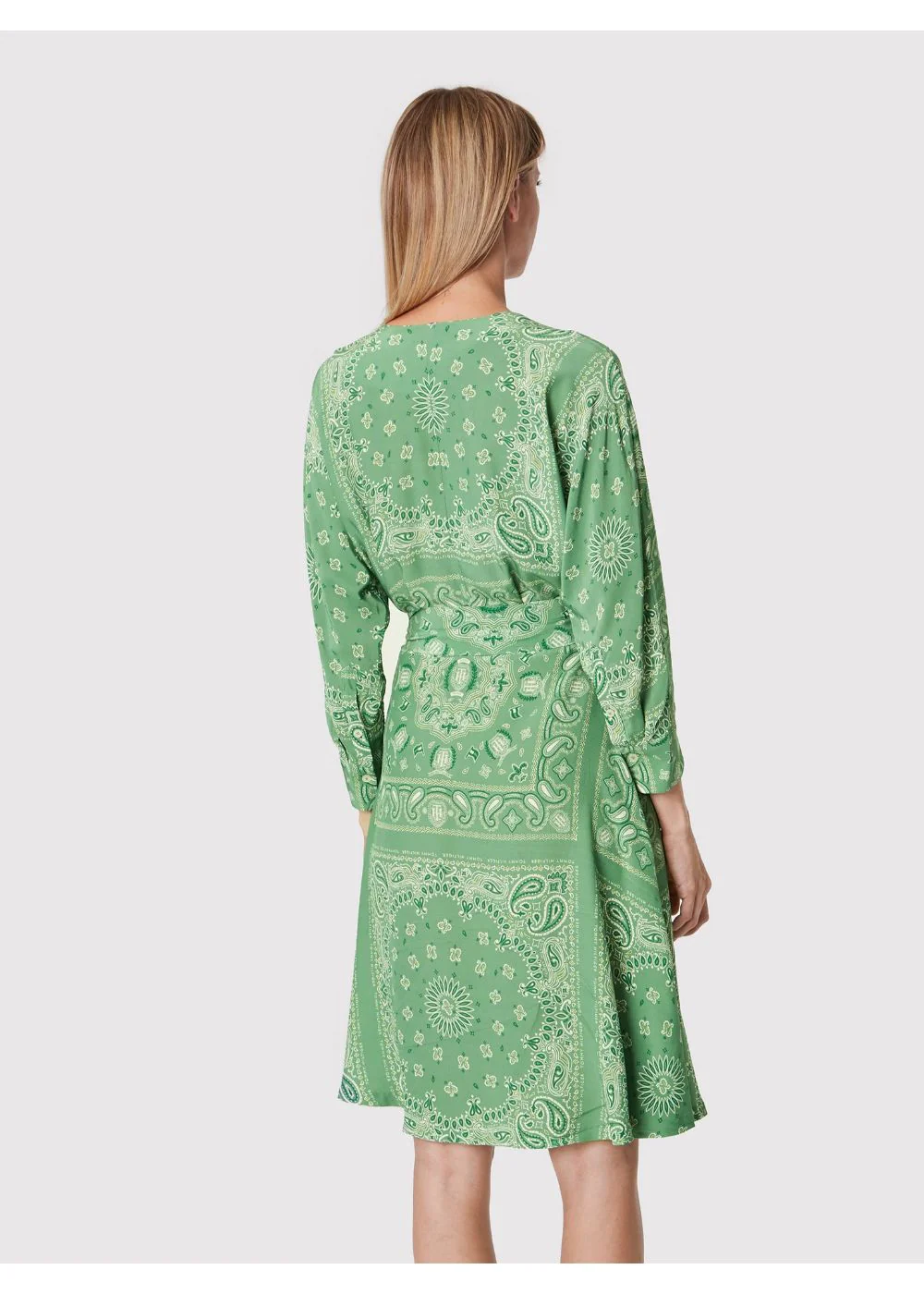 Tommy hilfiger - bandana knee length relaxed wrap dress - women - Image 10