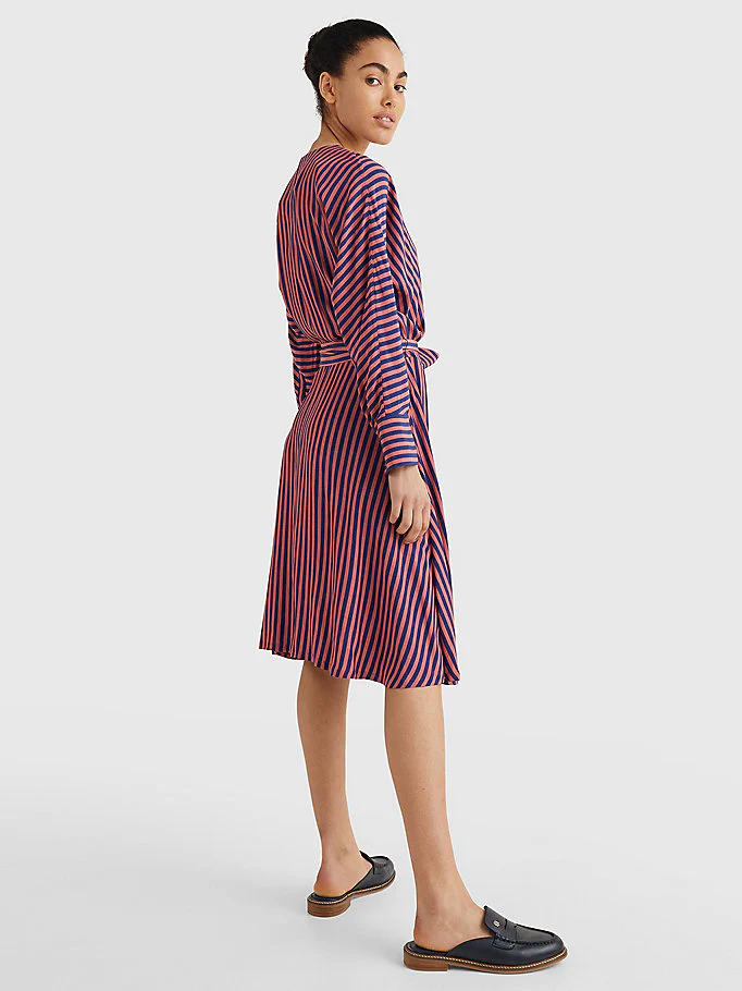 Tommy hilfiger - bandana knee length relaxed wrap dress - women - Image 6