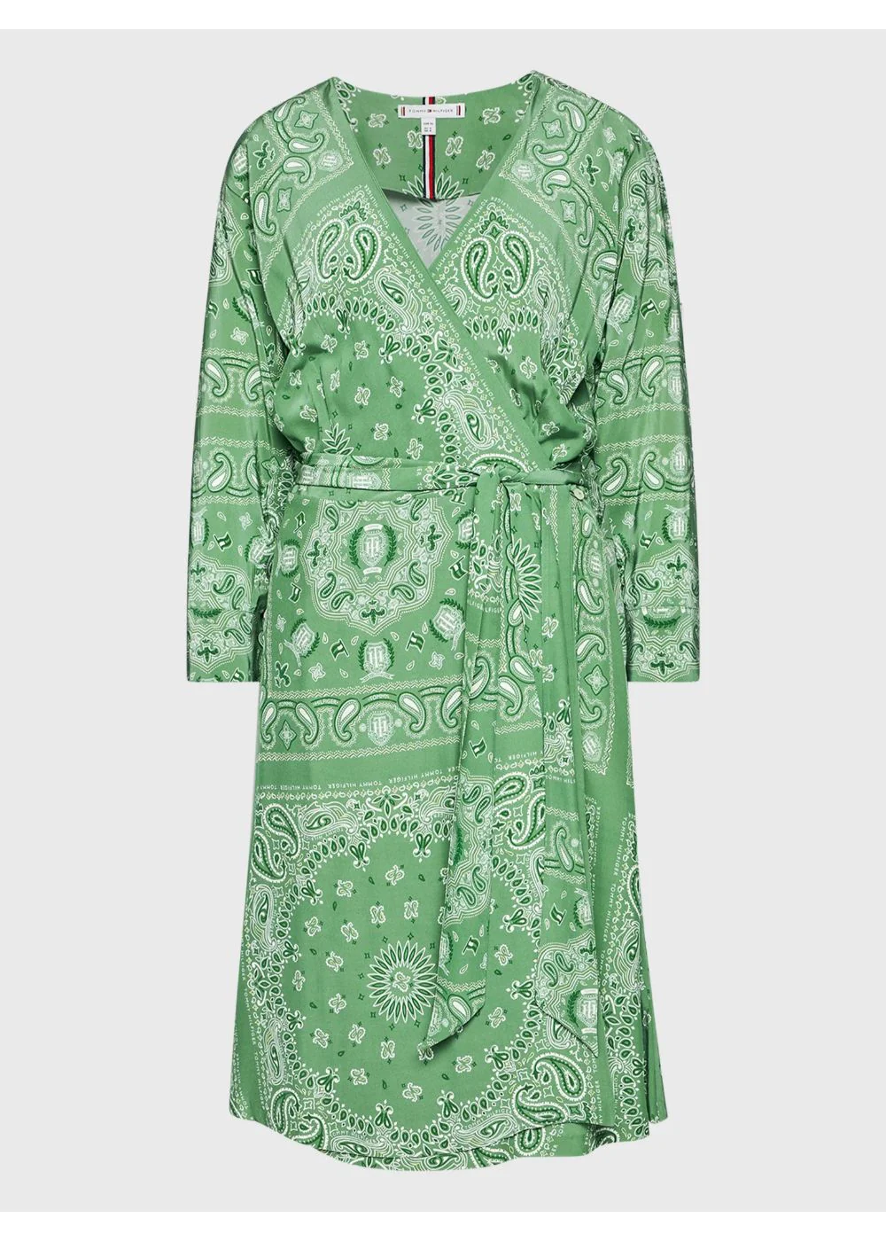 Tommy hilfiger - bandana knee length relaxed wrap dress - women - Image 8