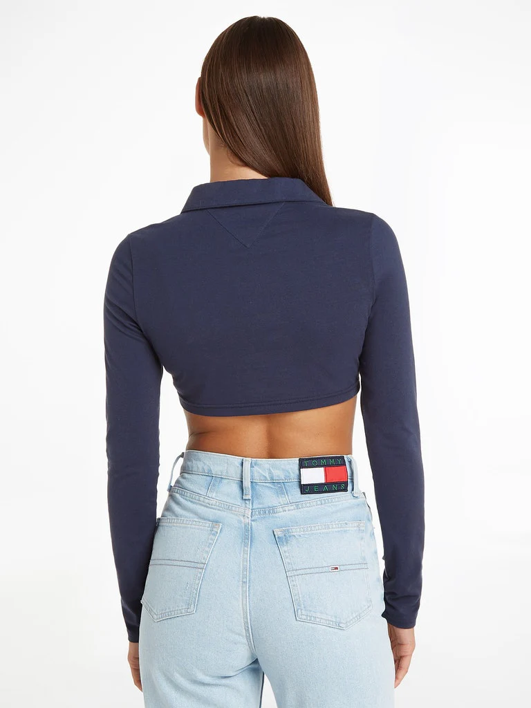Tommy Hilfiger Jeans - Super Cropped Fit Long Sleeve Polo - Image 3