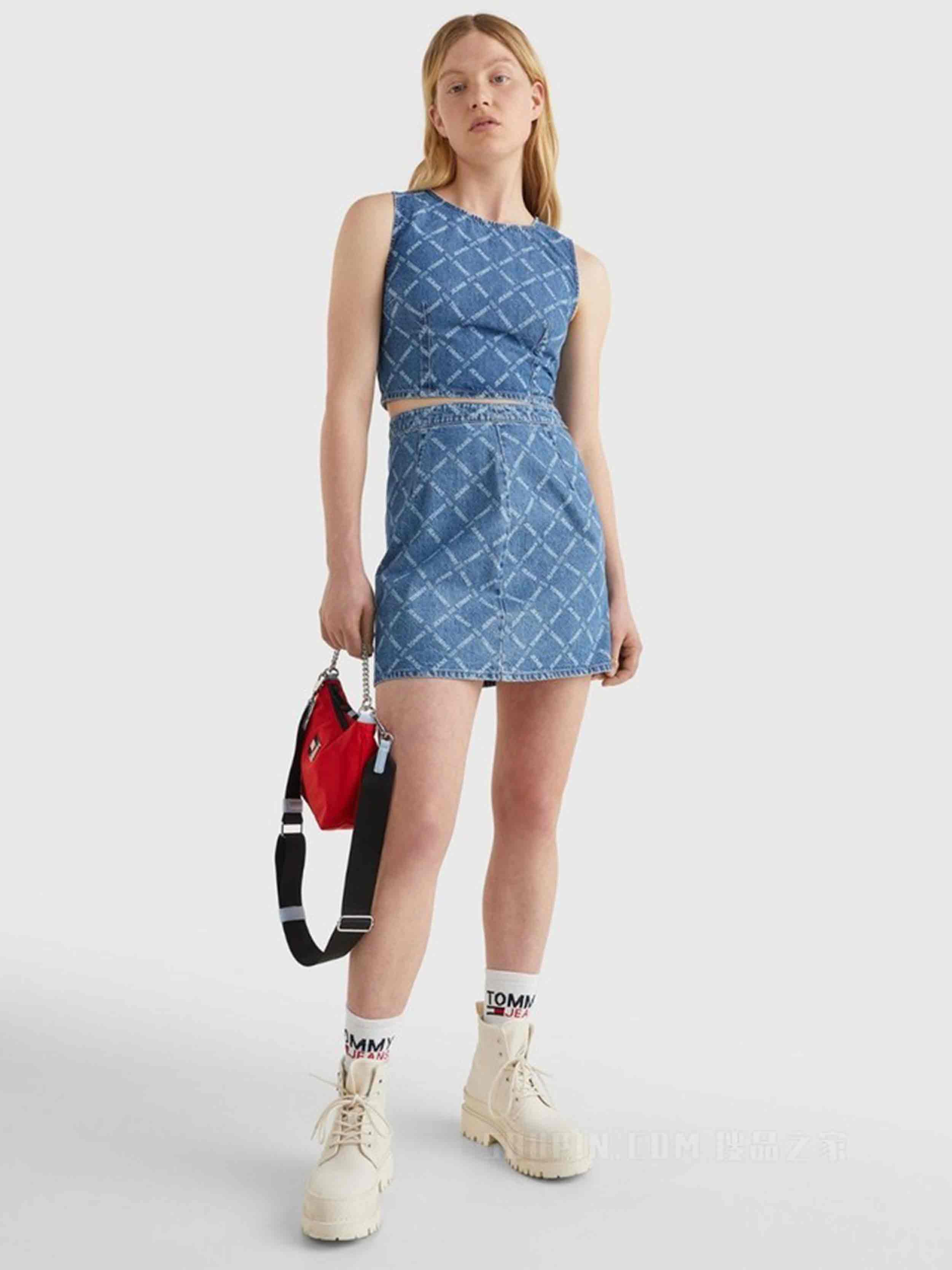 Tommy Hilfiger Jeans - Women's Monogram Denim Mini Skirt - Image 2