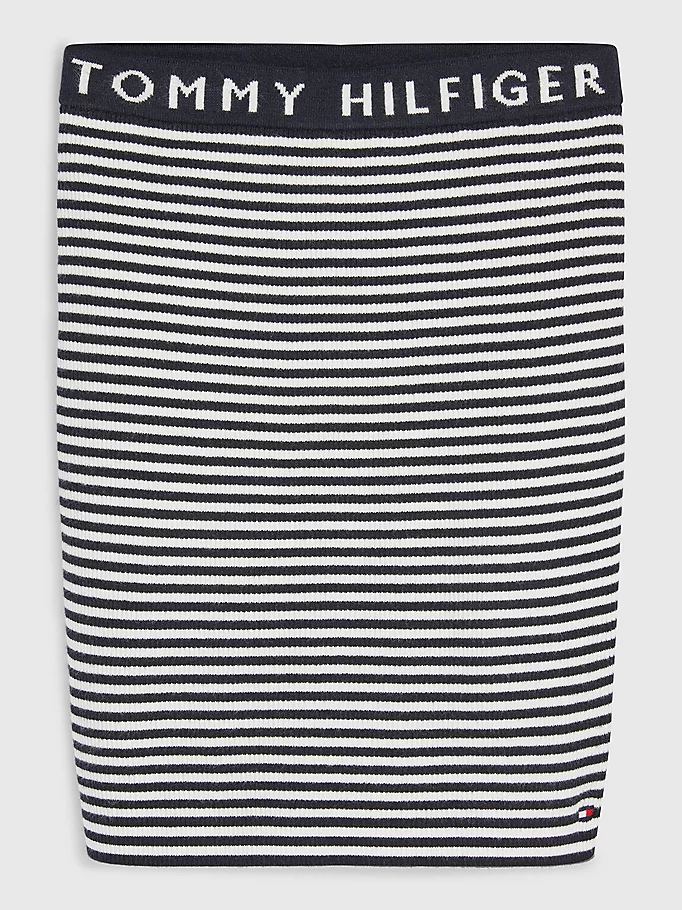 Tommy Hilfiger - Girls' Logo Waistband Ribbed Skirt - Image 2