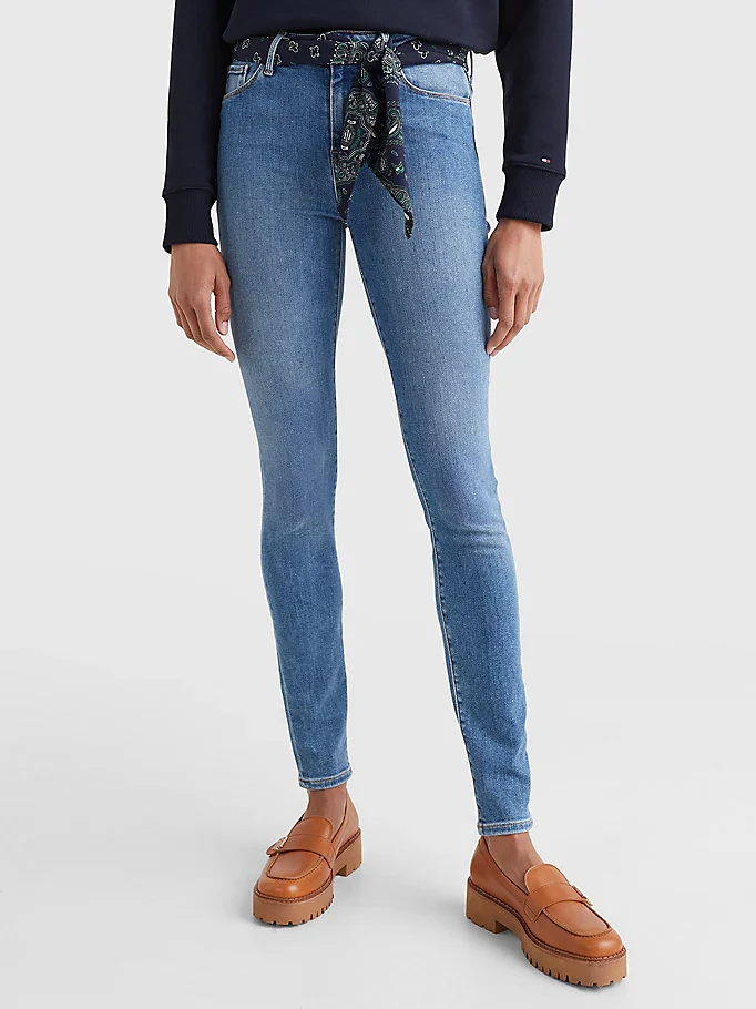 Tommy Hilfiger - Women's  Como Mid Rise Skinny Bandana Jeans - Image 2