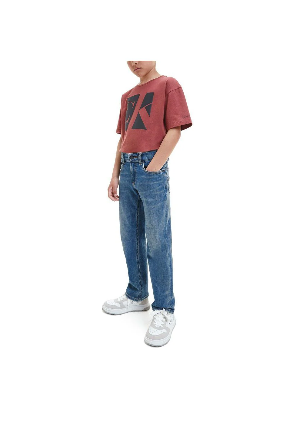 Calvin klein - Boys' Reflective Monogram Logo Regular Fit T-Shirt - Image 5