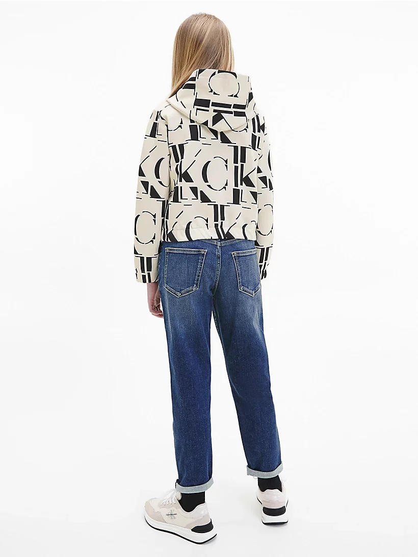 Calvin Klein  - Girls -  Monogram Logo Printed Hoodie Regular Fit - Image 4