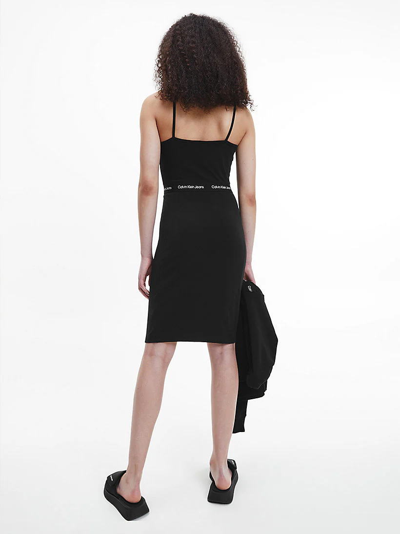 Calvin Klein Jeans - logo tape strappy dress slim fit - women - Image 3