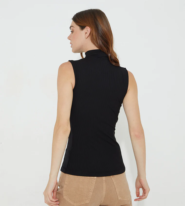 Calvin klein - modal rib soft mock neck top - women - Image 3