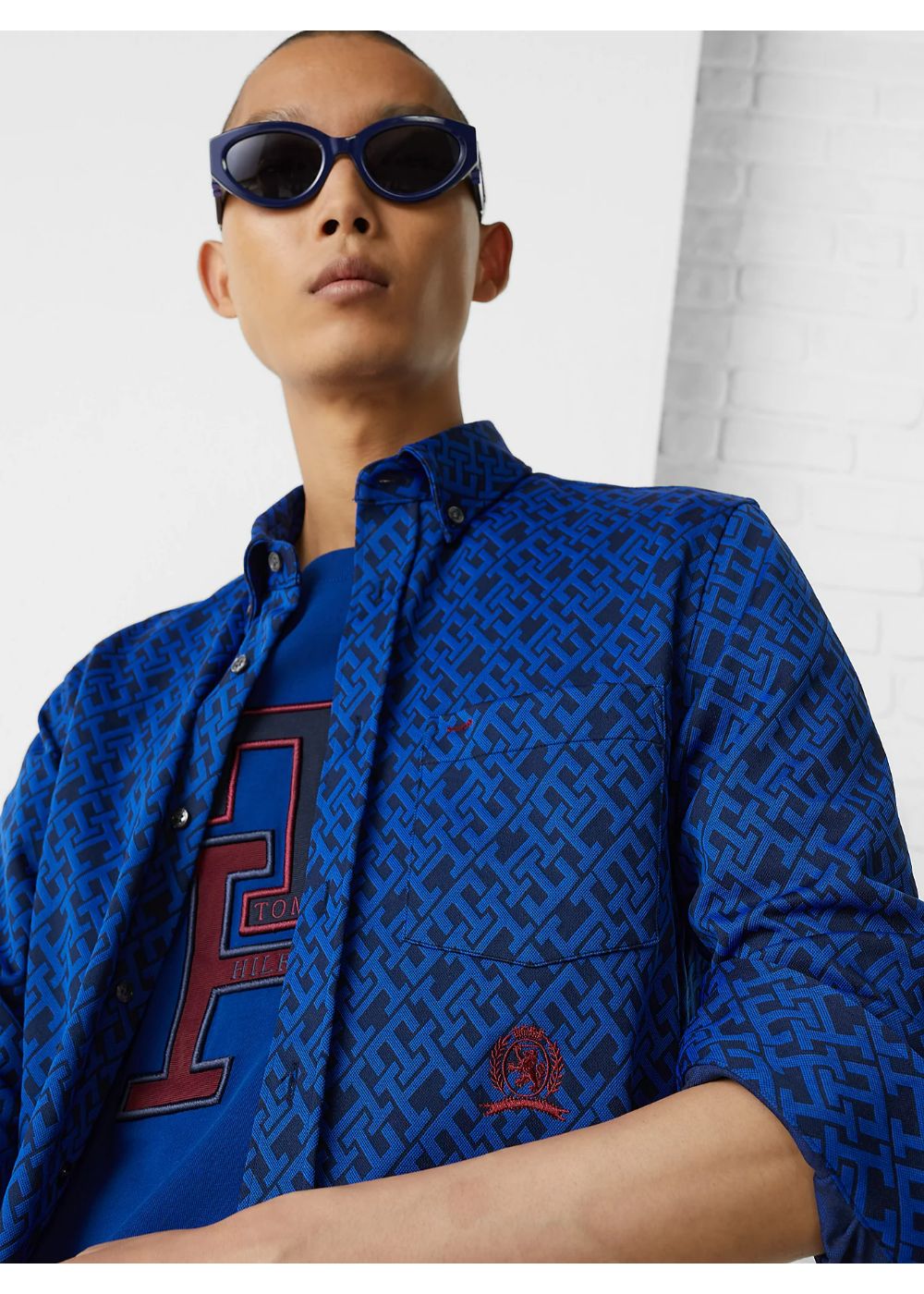 Tommy Hilfiger - Men's Monogram Crest Embroidery Shirt - Image 5