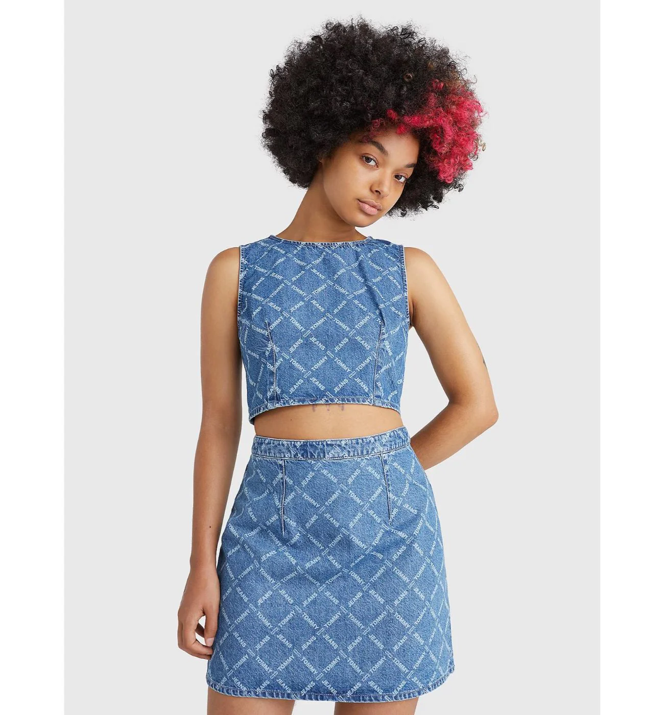 Tommy Hilfiger Jeans - Monogram Denim Crop Top