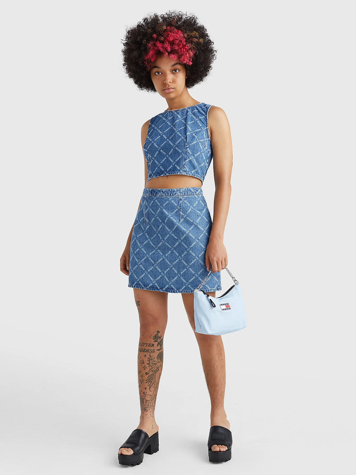 Tommy Hilfiger Jeans - Monogram Denim Crop Top - Image 3