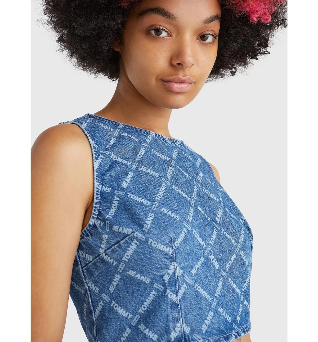 Tommy Hilfiger Jeans - Monogram Denim Crop Top - Image 4