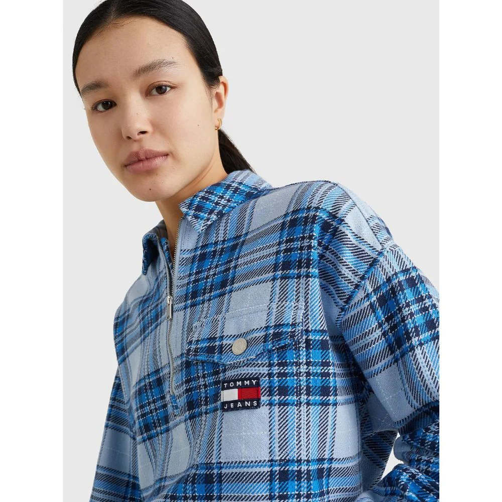 Tommy Hilfiger Jeans - Check Half Zip Overshirt - Image 3