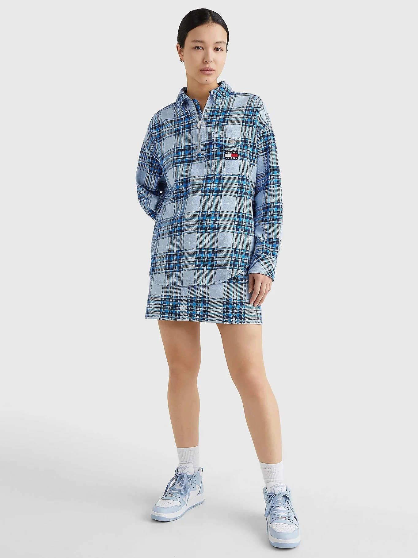 Tommy Hilfiger Jeans - Check Half Zip Overshirt - Image 4