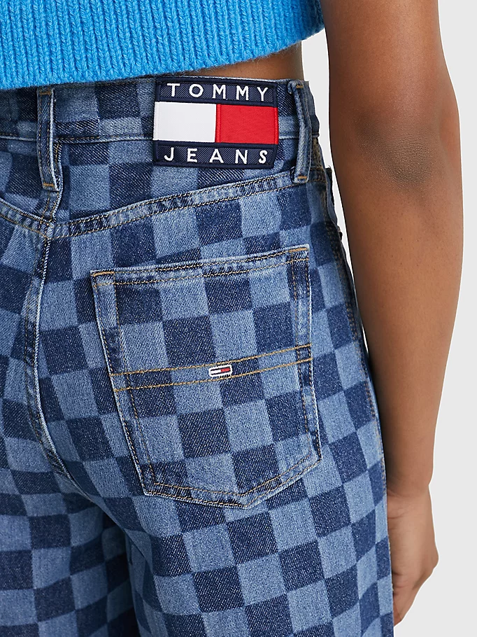 Tommy Hilfiger Jeans - Claire High Rise Wide Checkboard Jeans - Image 4