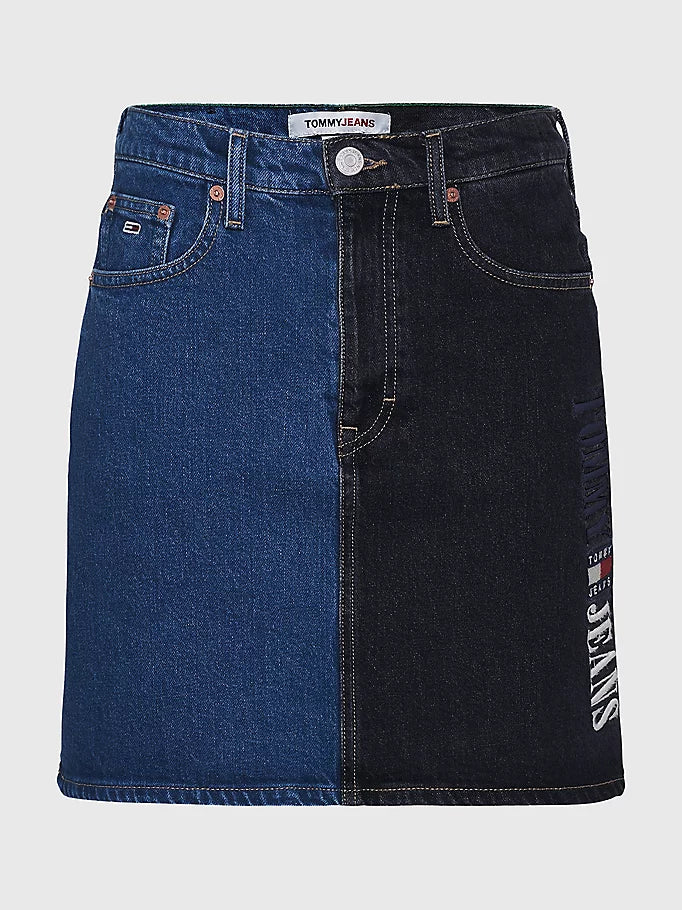 Tommy Hilfiger Jeans - Recycled Two - Tone Denim Skirt - Image 2