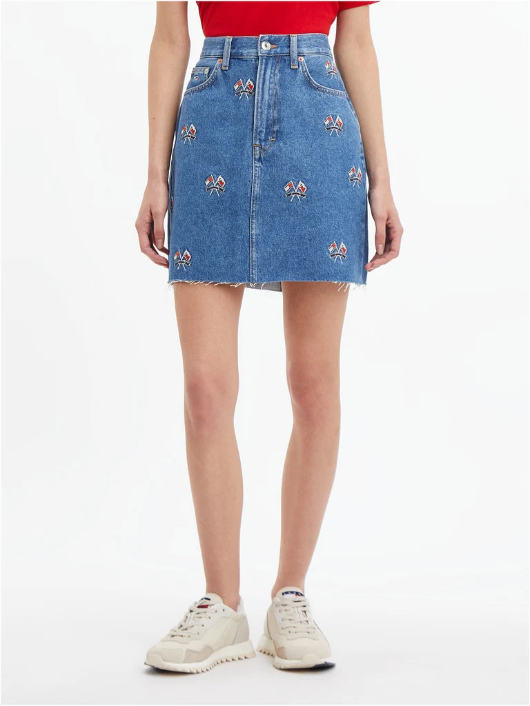 Tommy Hilfiger Jeans - Women's Denim Embroidery Mini Skirt - Image 2
