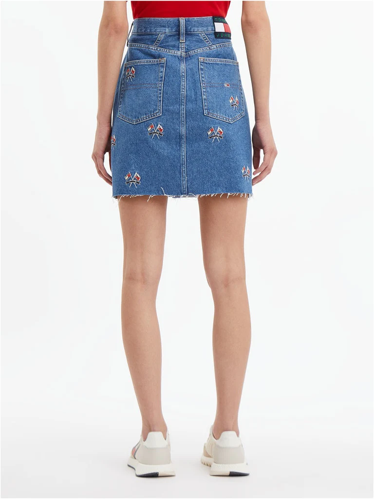 Tommy Hilfiger Jeans - Women's Denim Embroidery Mini Skirt - Image 3