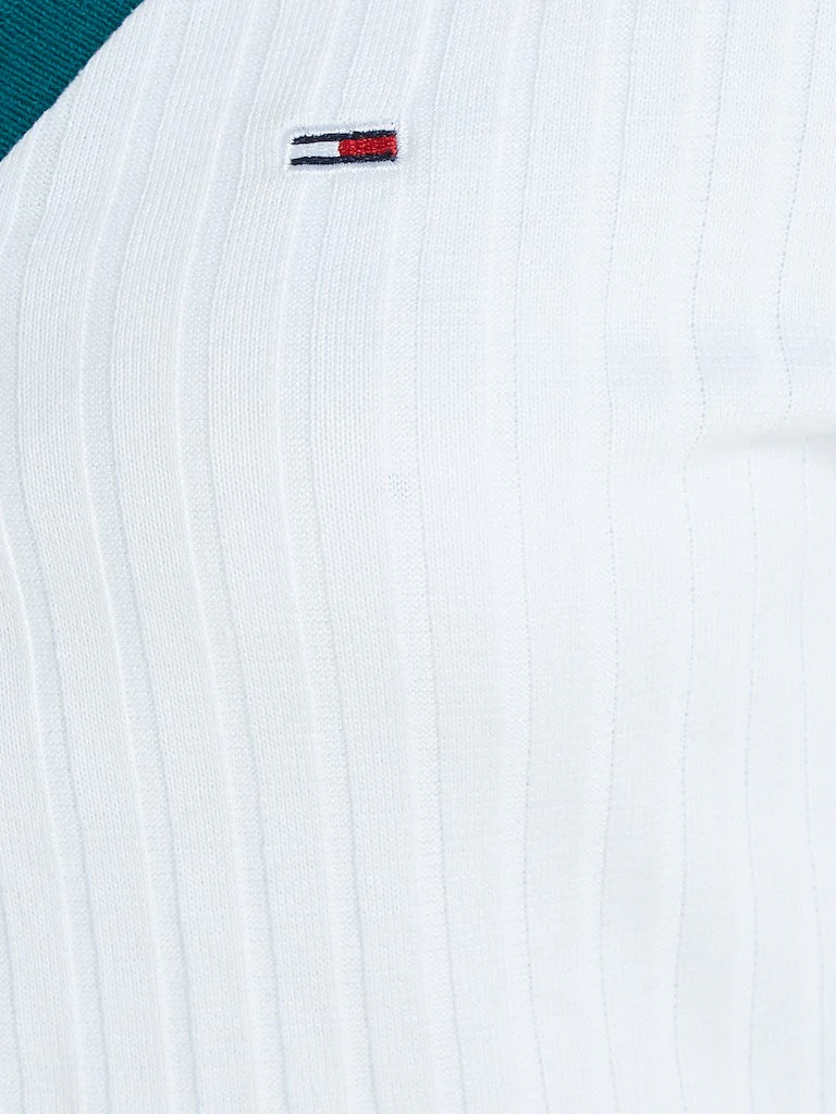 Tommy Hilfiger Jeans - Super Crop V - Neck Long Sleeve Polo - Image 4