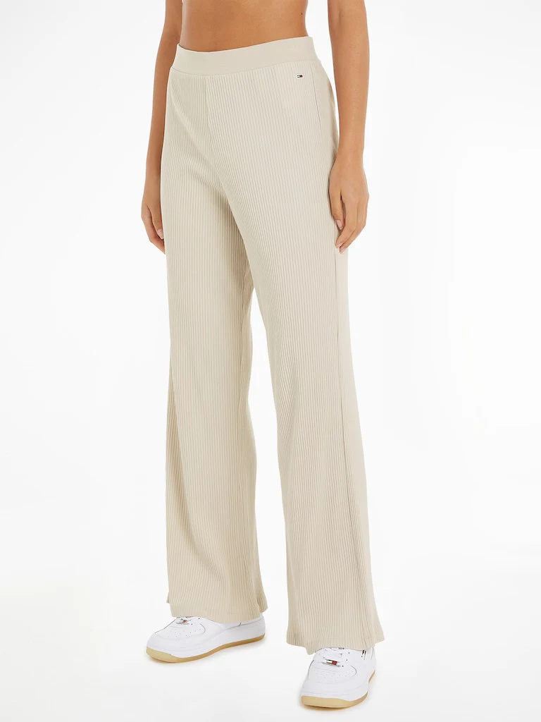 Tommy Hilfiger Jeans - Women's Ribbed Wide Leg Pant Relaxed Fit