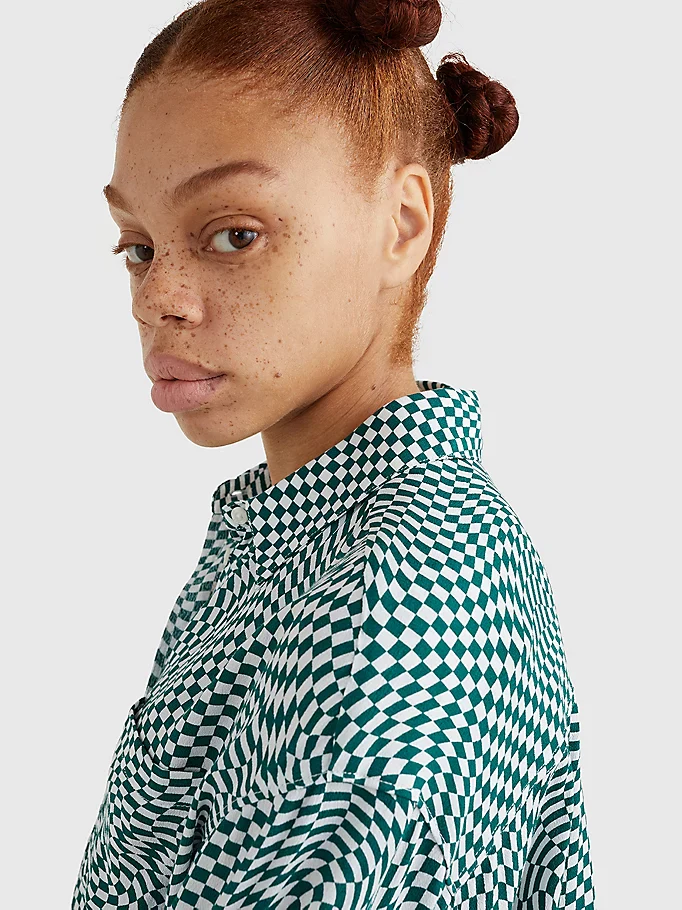 Tommy Hilfiger Jeans - Checkerboard Tie Cropped Shirt - Image 4