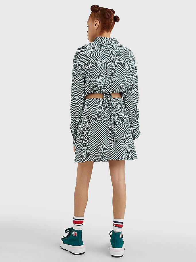Tommy Hilfiger Jeans - Checkerboard Tie Cropped Shirt - Image 5