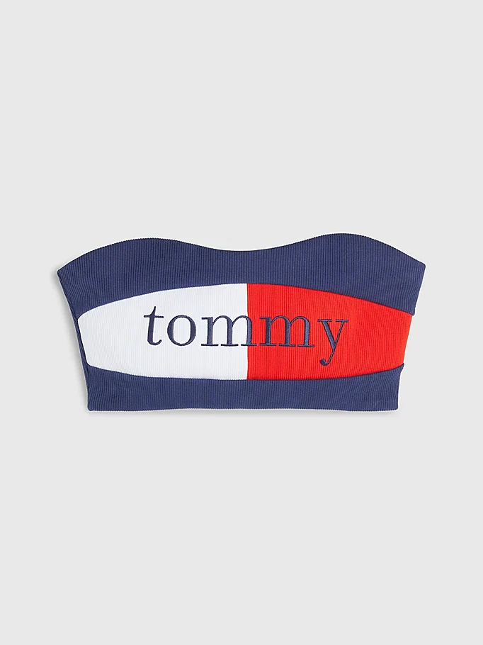 Tommy Hilfiger Jeans - Ribbed Bandeau Crop Top - Image 2