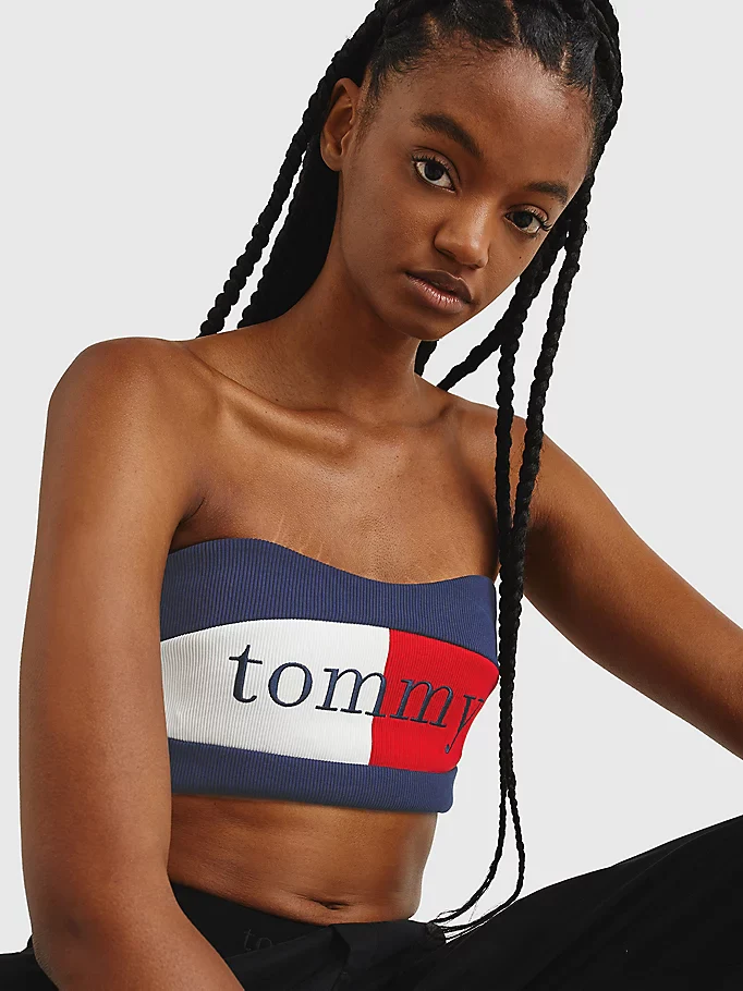 Tommy Hilfiger Jeans - Ribbed Bandeau Crop Top - Image 6