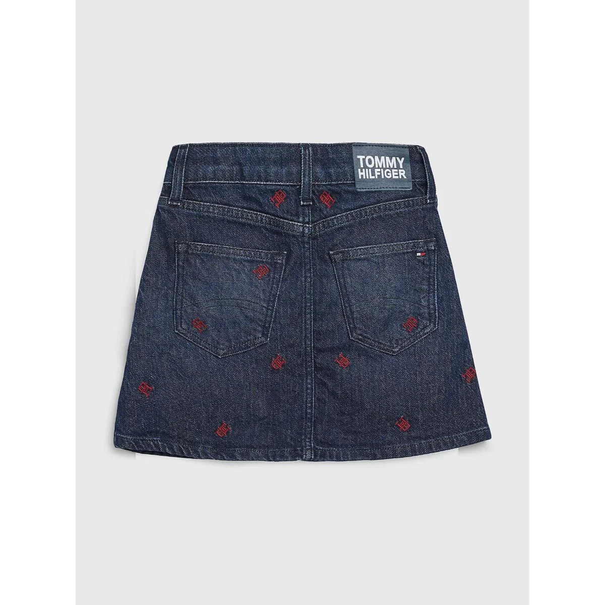 Tommy Hilfiger - Girls'  Monogram Embroidery Denim Skirt - Image 2