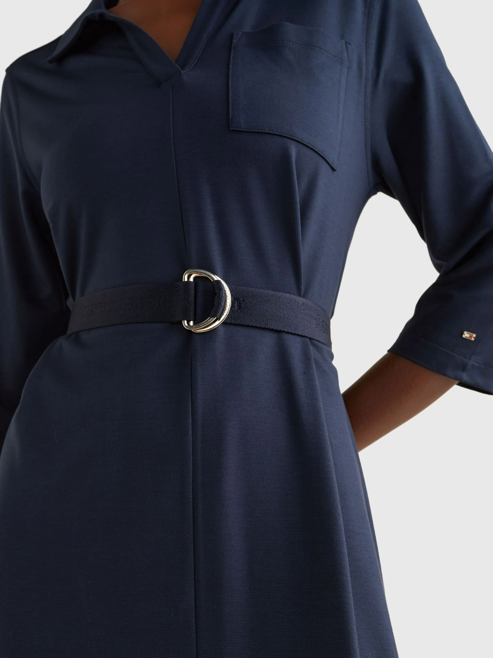 Tommy hilfiger - three quarter sleeve midi shirt dress regular fit - women - women - Image 5