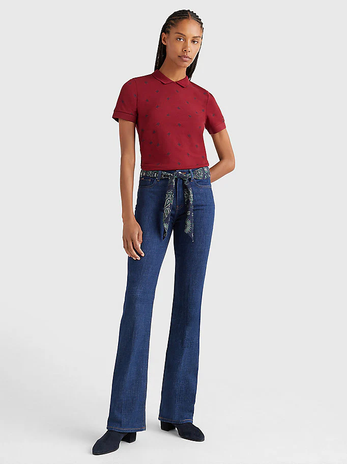 Tommy hilfiger - monogram print crew neck polo regular fit - women  - women - Image 4