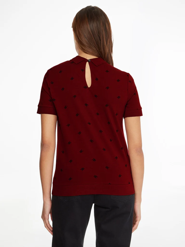 Tommy hilfiger - monogram print crew neck polo regular fit - women  - women - Image 5