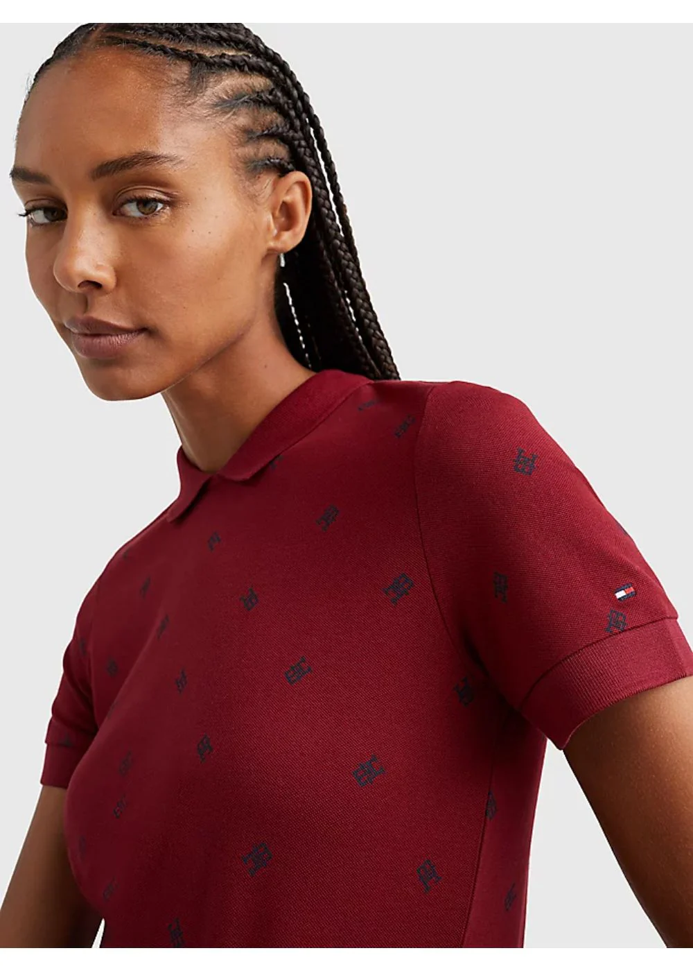 Tommy hilfiger - monogram print crew neck polo regular fit - women  - women - Image 6