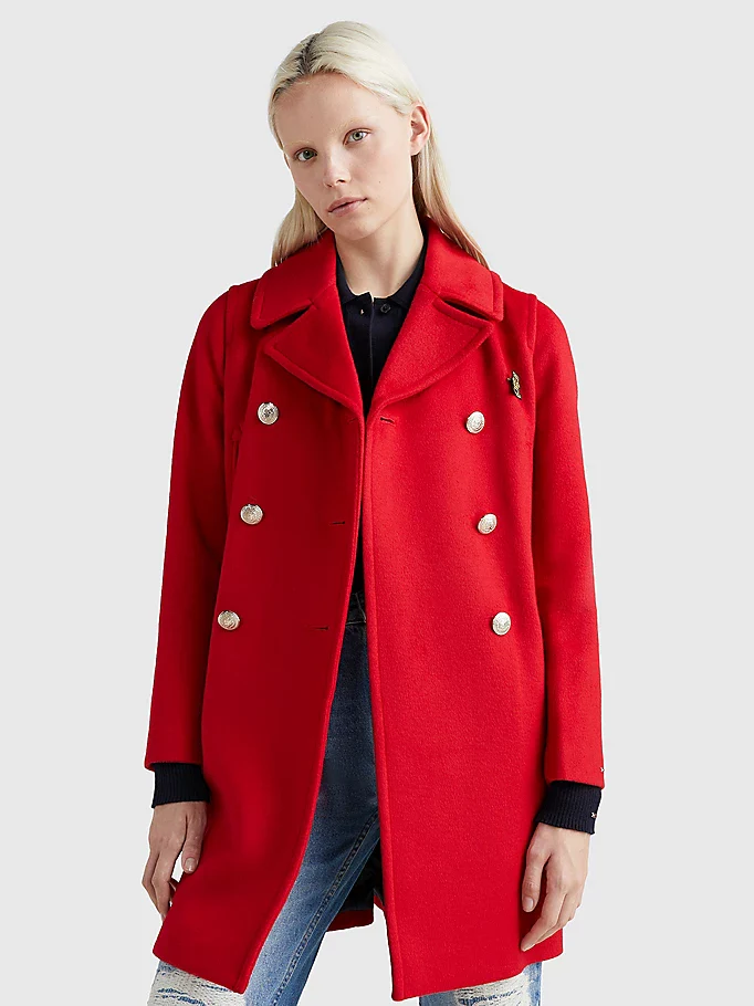 Tommy Hilfiger - Monogram Double Breasted Long Peacoat Regular Fit - Image 6