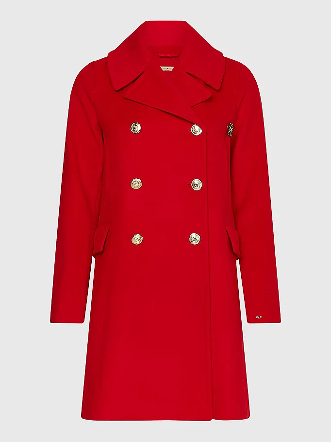Tommy Hilfiger - Monogram Double Breasted Long Peacoat Regular Fit - Image 7