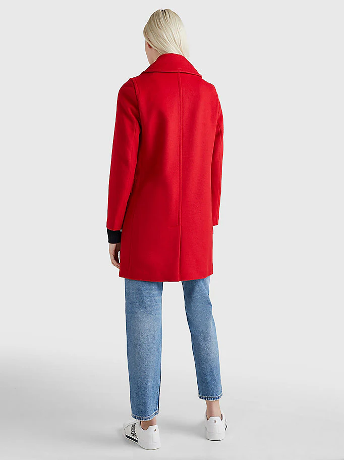 Tommy Hilfiger - Monogram Double Breasted Long Peacoat Regular Fit - Image 8