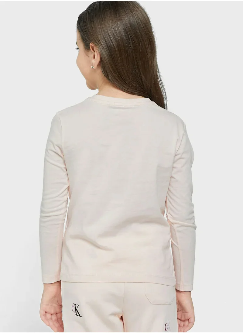 Calvin Klein  - Girls -  Organic Cotton Long Sleeve T - Shirt Regular Fit - Image 6