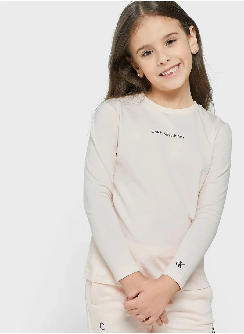 Calvin Klein  - Girls -  Organic Cotton Long Sleeve T - Shirt Regular Fit - Image 7