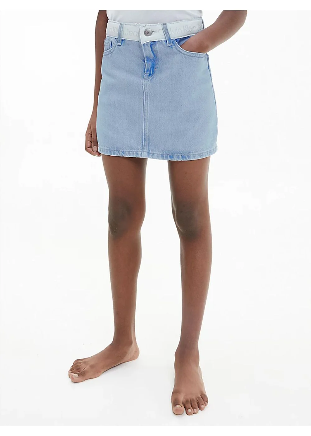 Calvin Klein  - Girls'  Straight Denim Skirt - Image 2