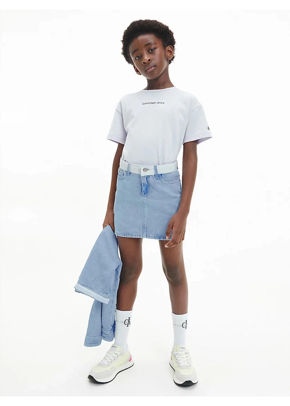 Calvin Klein  - Girls'  Straight Denim Skirt - Image 4