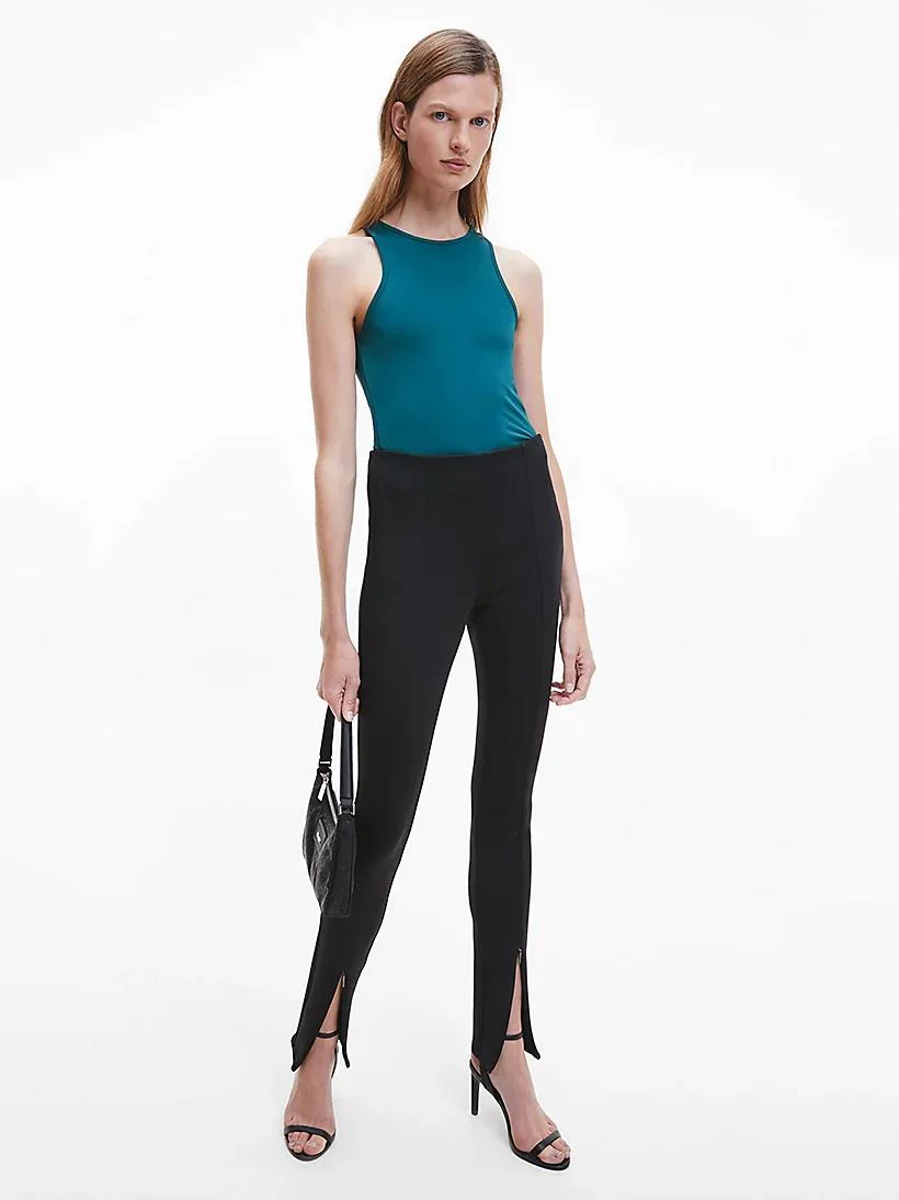 Calvin klein - viscose crepe tank top
 - women - Image 4