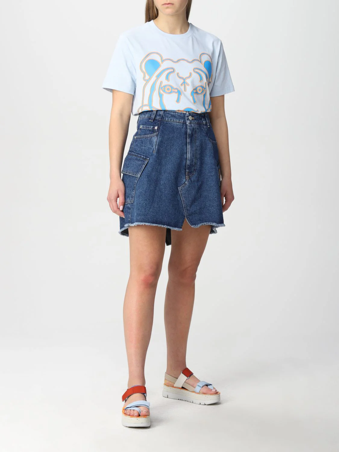 Kenzo - Tiger Patch Denim Skirt - Image 3
