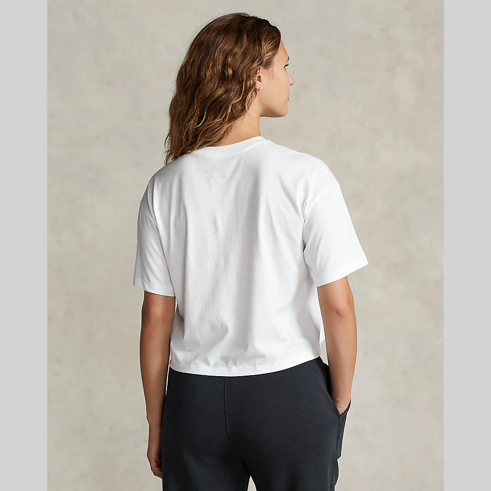 Polo Ralph Lauren - Logo Graphic Cropped Jersey Tee - Image 4