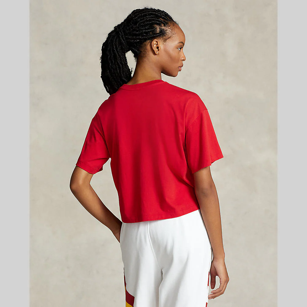 Polo Ralph Lauren - Women's Logo Graphic Cropped Jersey T-Shirt - Image 3